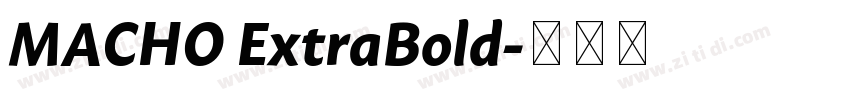 MACHO ExtraBold字体转换